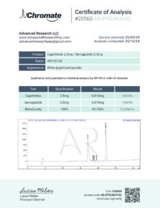Semaglutide + Cagrilintide Blend COA — Lot AR/101-24